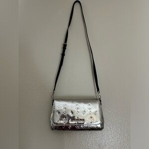 Michael Kors Mirror Silver Crossbody Bag